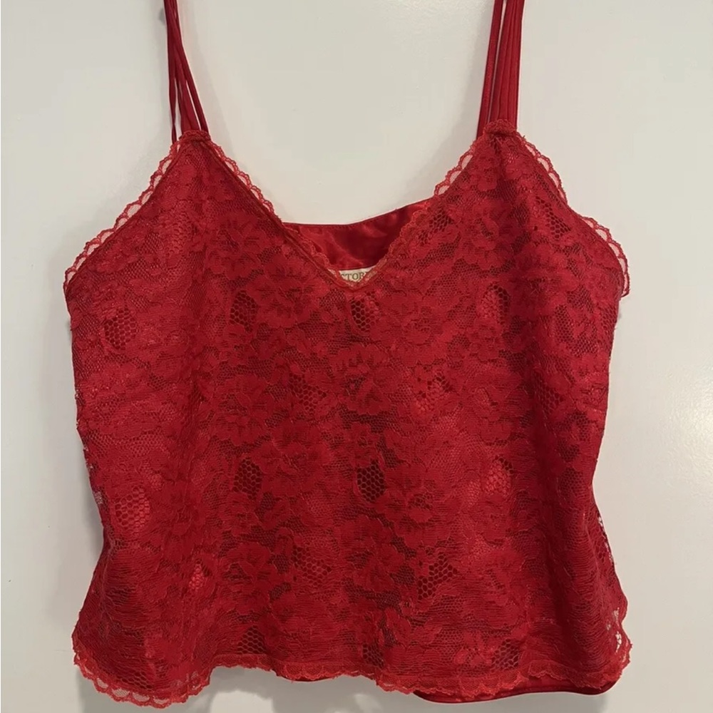 vintage victoria’s secret lace cami med